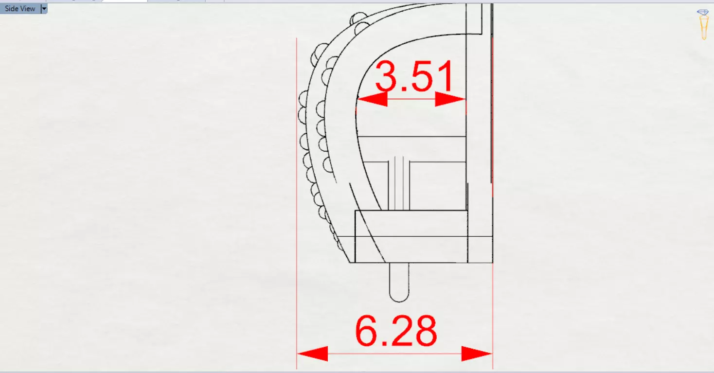 Bowtie Chain Link  Linear Shine and Secure Connection gl0022 3D print model_26