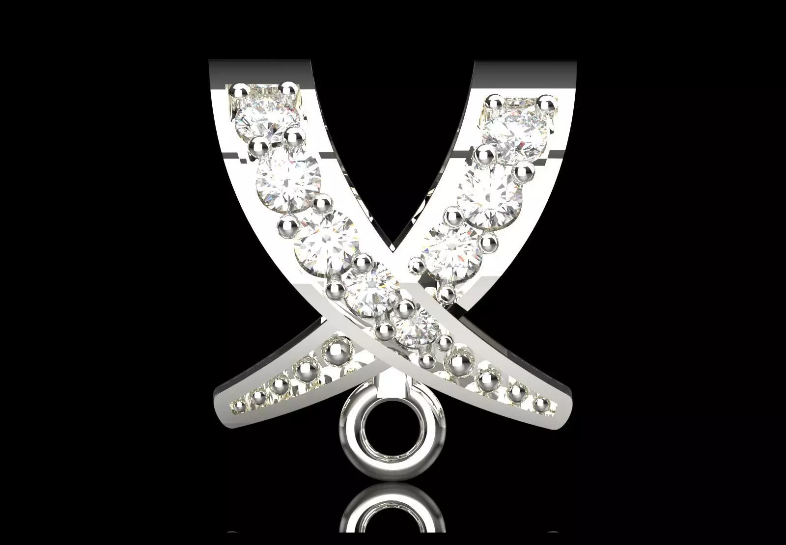 Bowtie Chain Link  Linear Shine and Secure Connection gl0022 3D print model_17