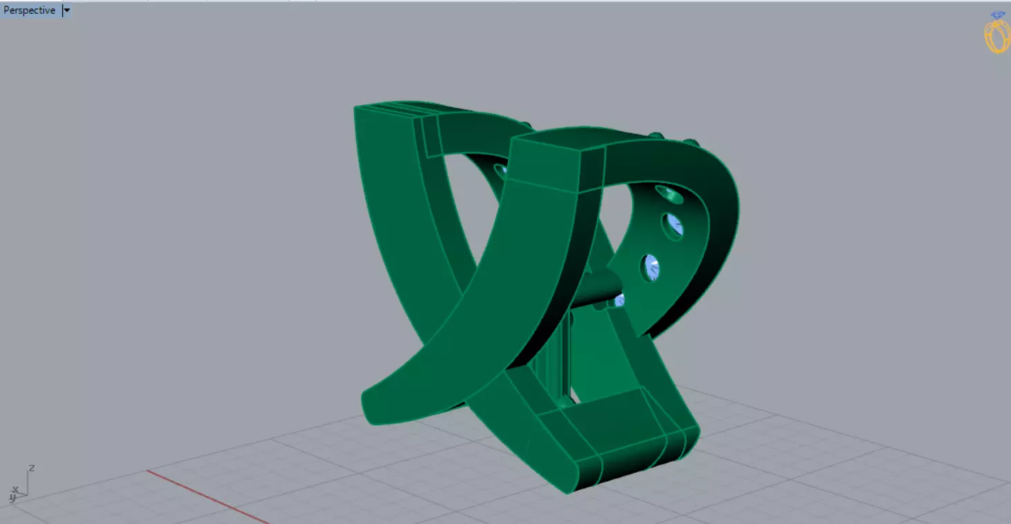 Bowtie Chain Link  Linear Shine and Secure Connection gl0022 3D print model_9
