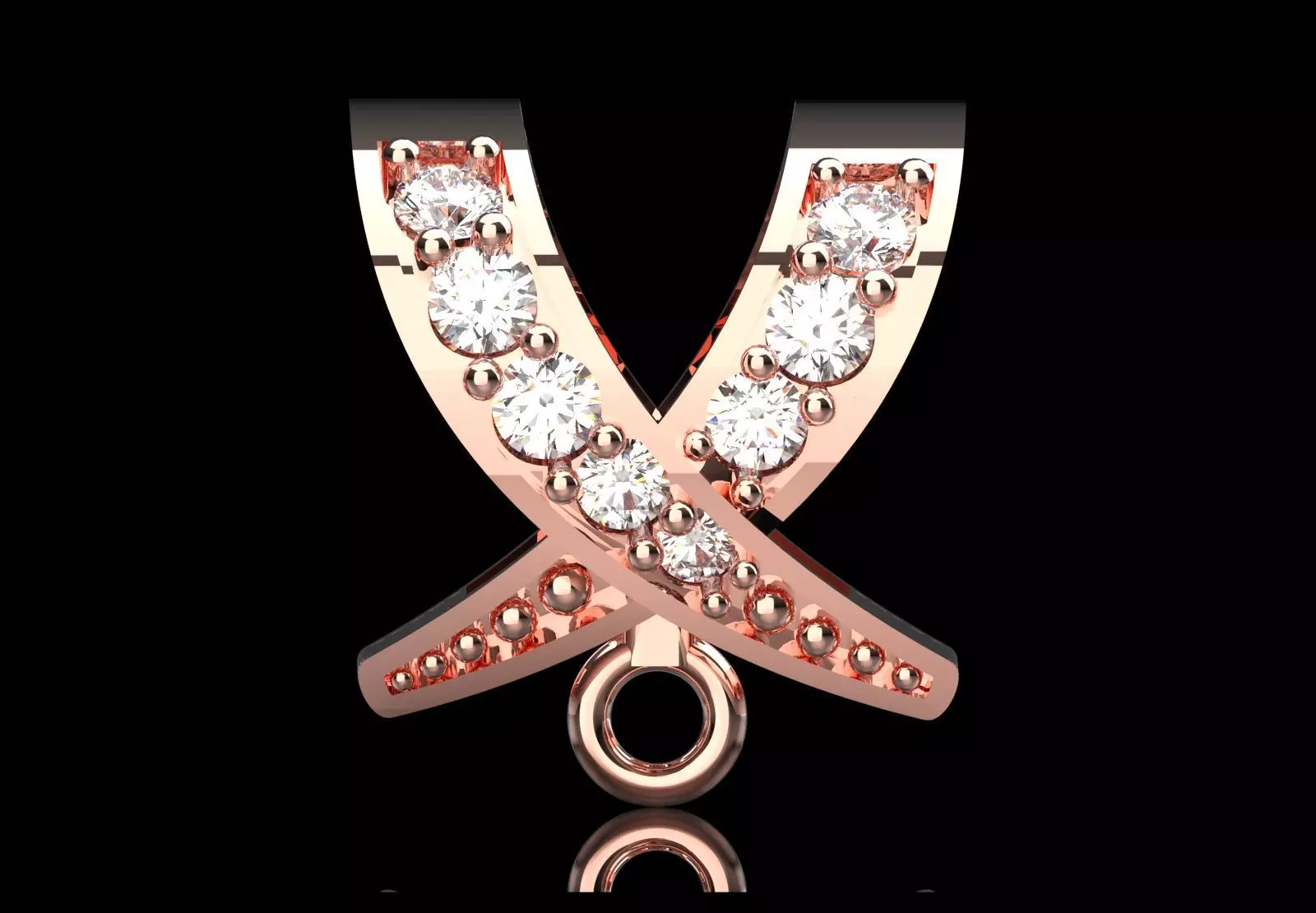 Bowtie Chain Link  Linear Shine and Secure Connection gl0022 3D print model_18