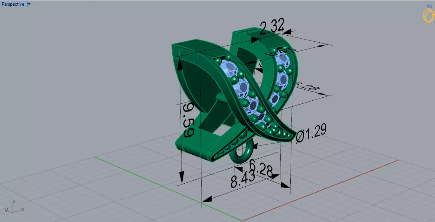 Bowtie Chain Link  Linear Shine and Secure Connection gl0022 3D print model_11
