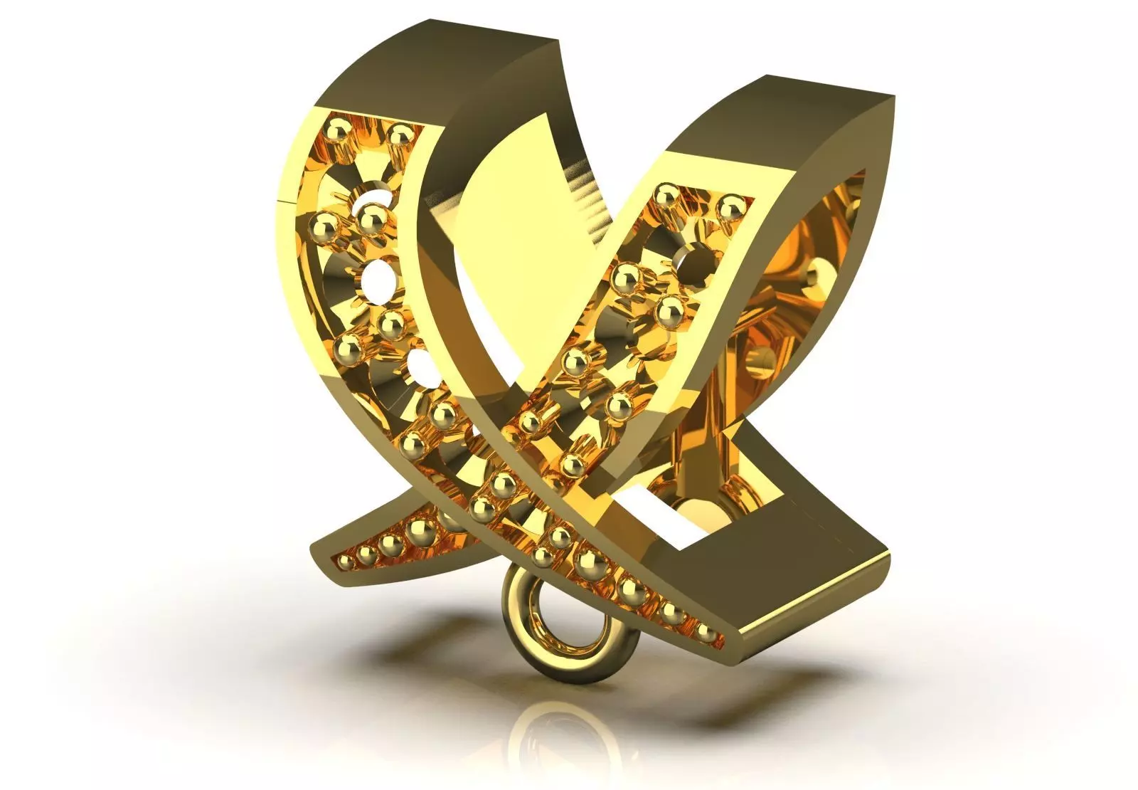 Bowtie Chain Link  Linear Shine and Secure Connection gl0022 3D print model_16