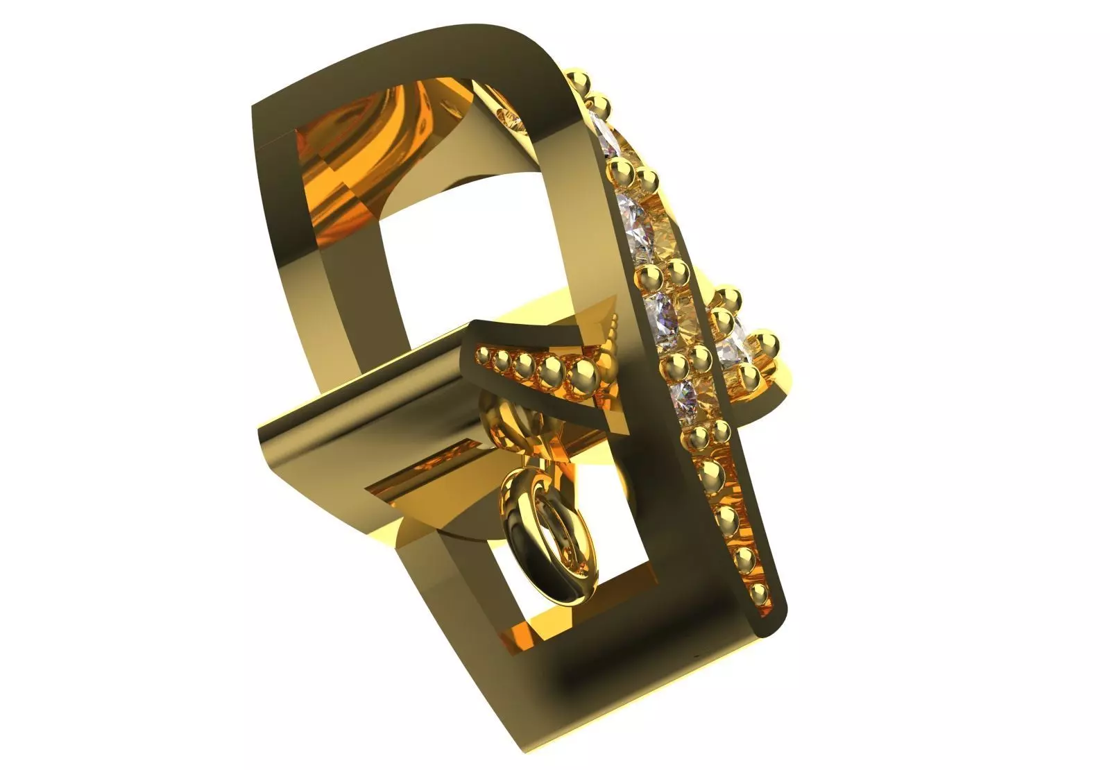 Bowtie Chain Link  Linear Shine and Secure Connection gl0022 3D print model_15