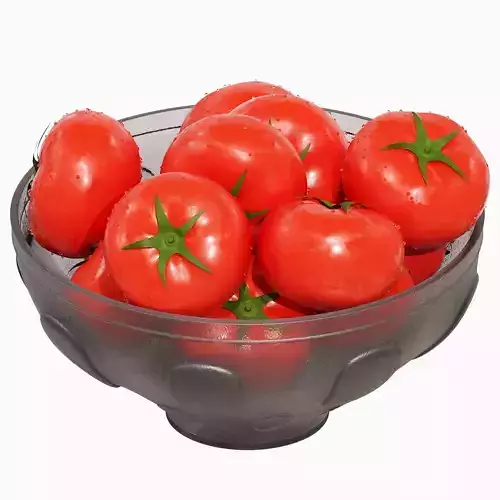 Tomato Low-poly 3D model 3