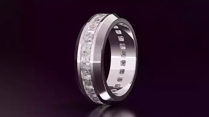 Channel Set Emerald Square Eternity Ring N09 295CT EU54