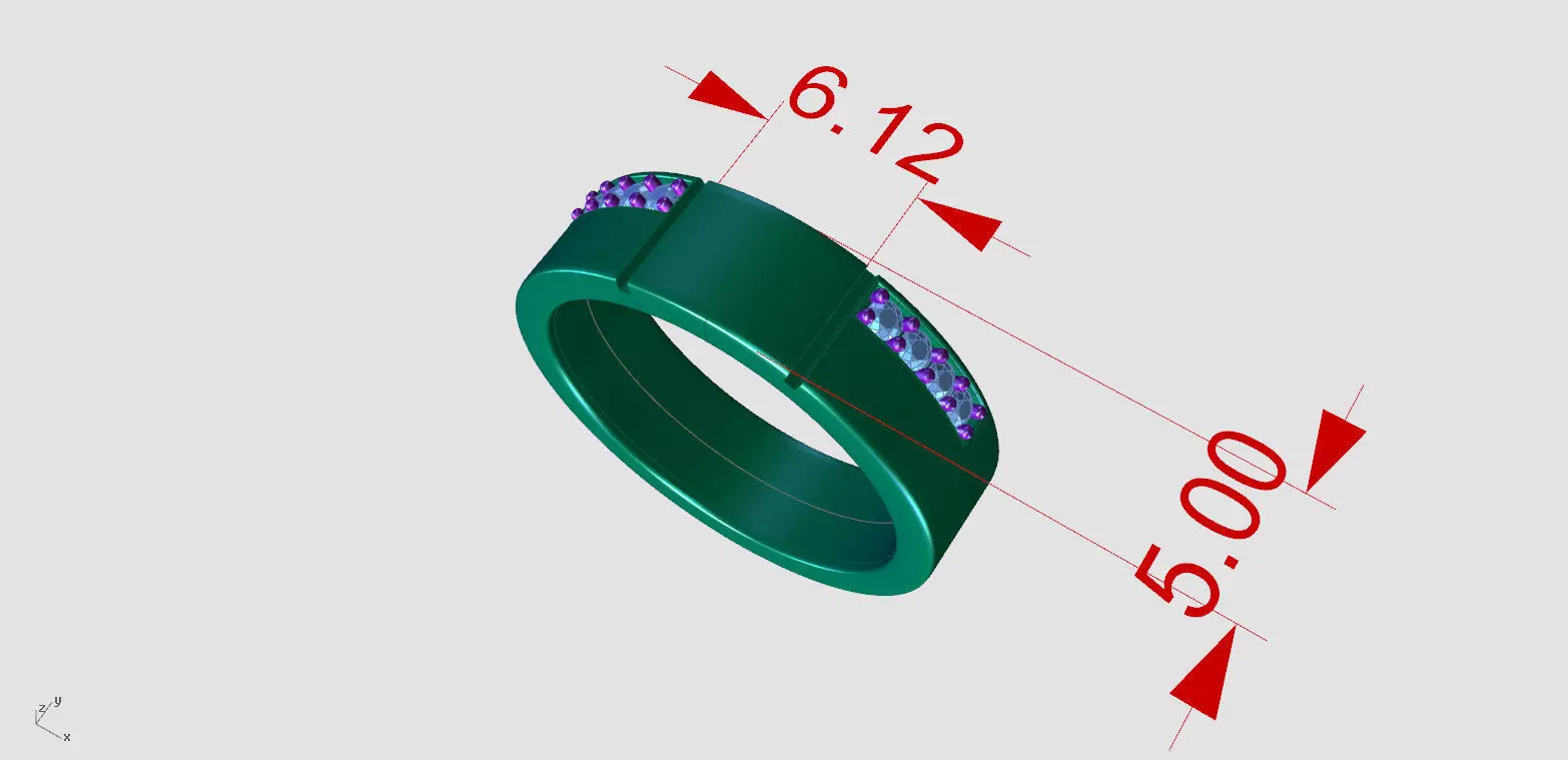COUPLE RING SIMPLE-ZDR0169 3D print model_6