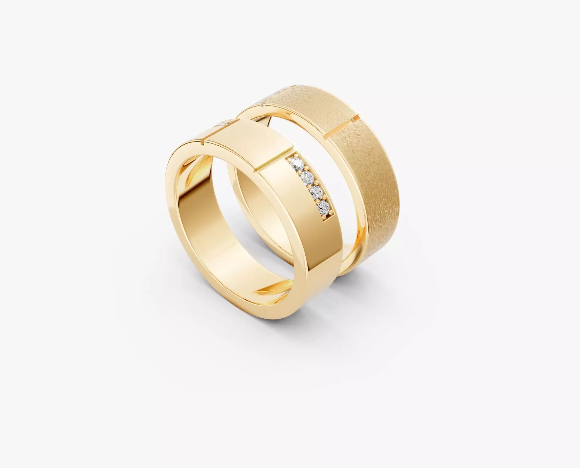 COUPLE RING SIMPLE-ZDR0169 3D print model_1