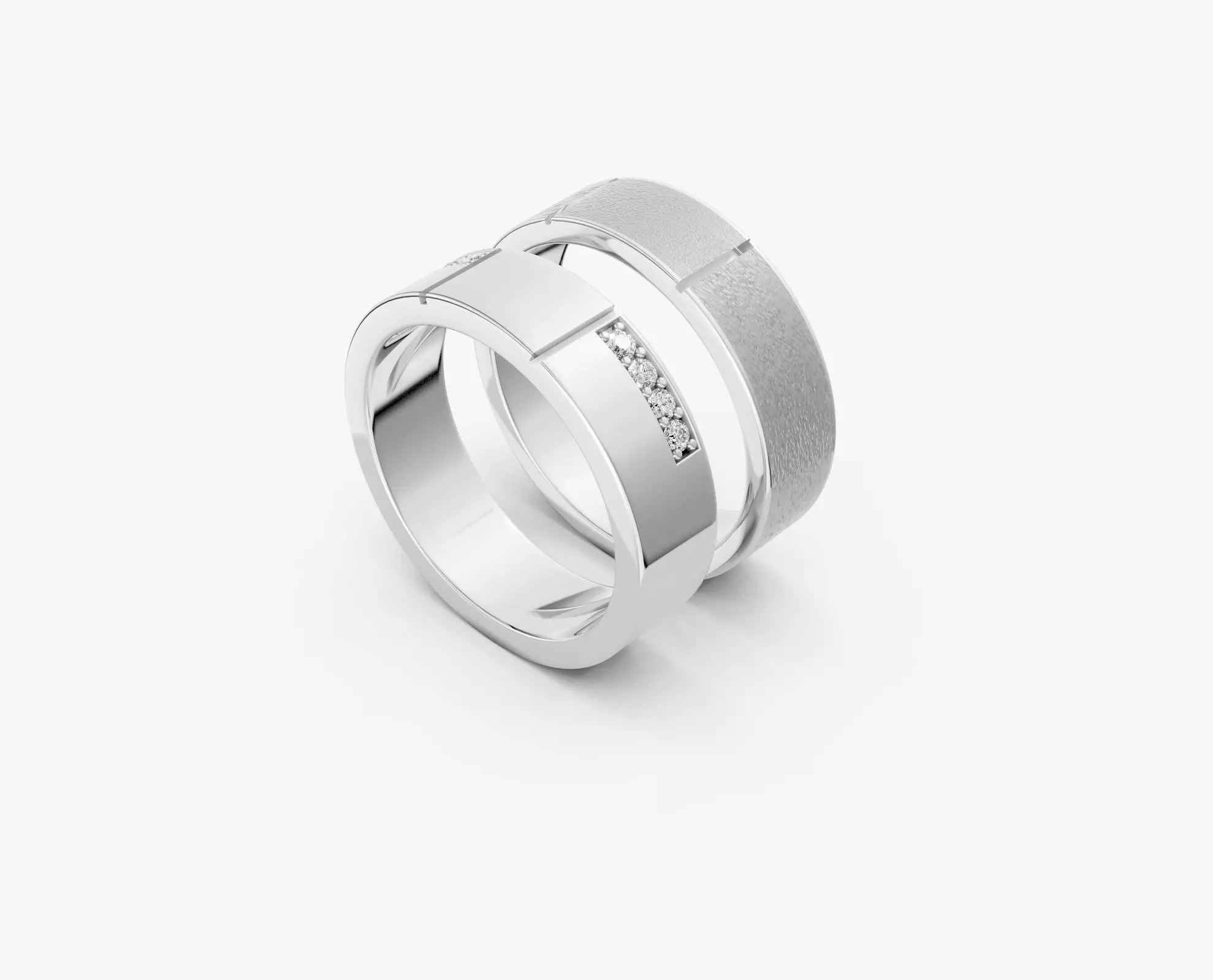 COUPLE RING SIMPLE-ZDR0169 3D print model_2