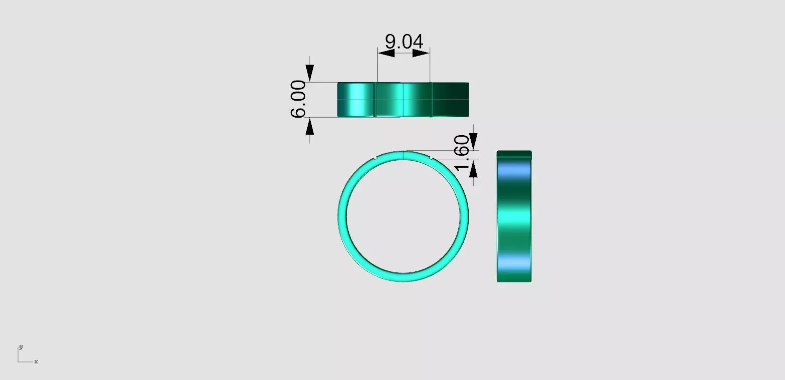 COUPLE RING SIMPLE-ZDR0169 3D print model_9