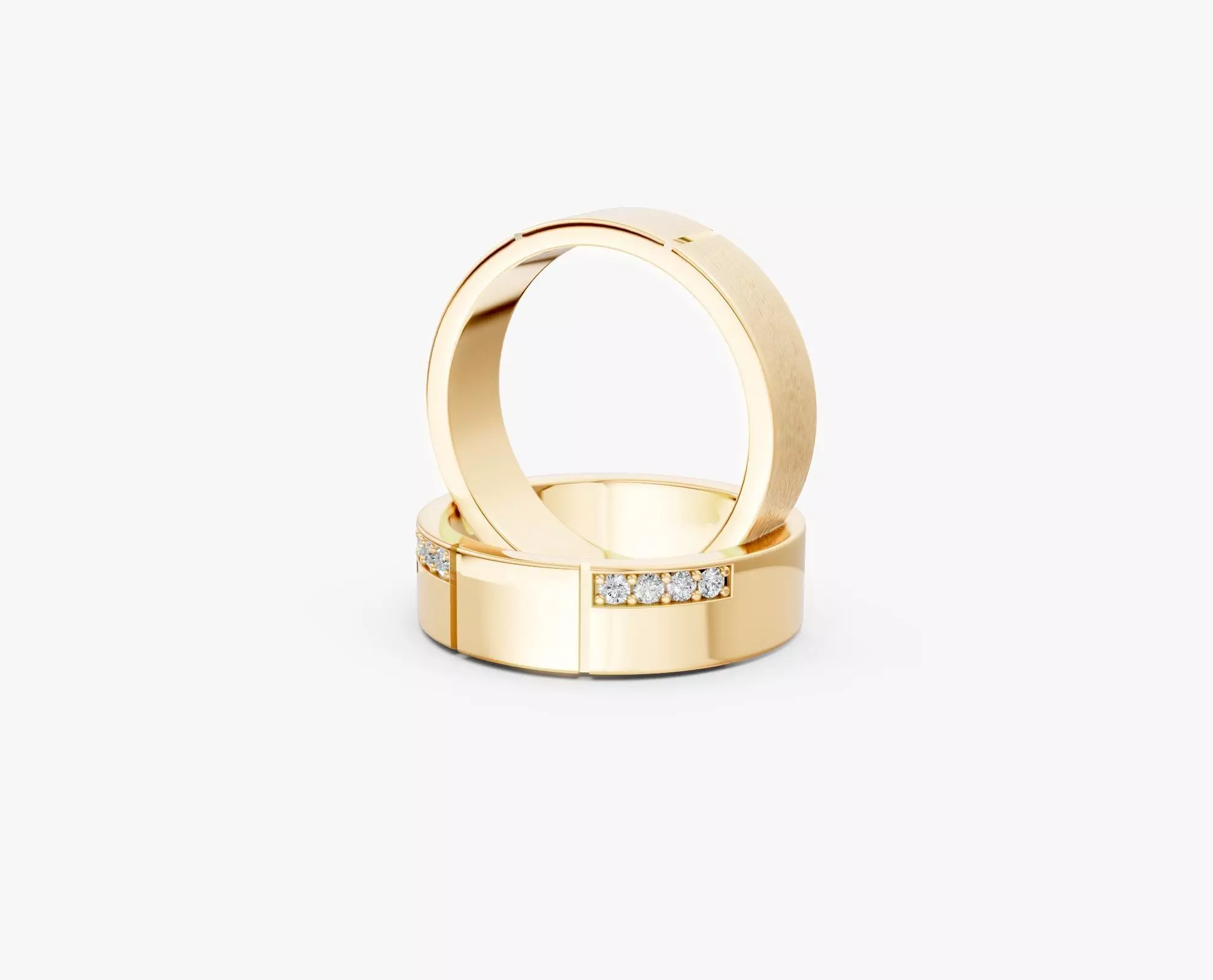 COUPLE RING SIMPLE-ZDR0169 3D print model_3