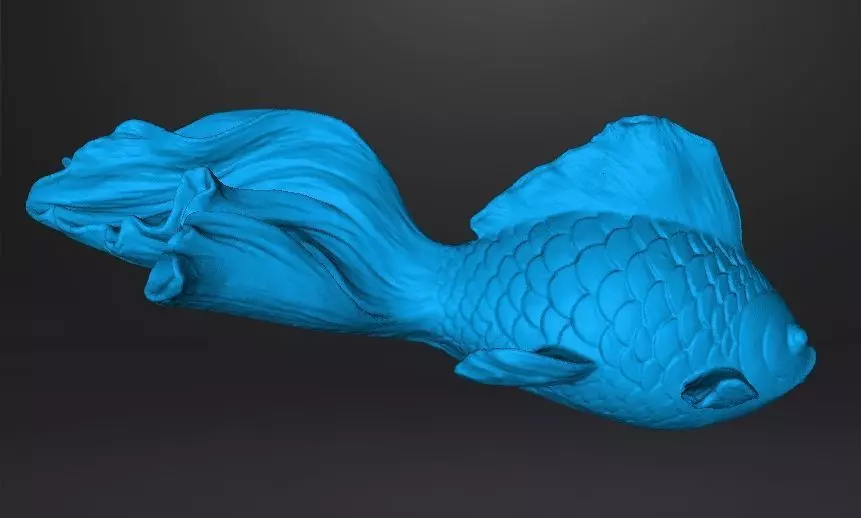 REALISTIC GOLDFISH SCULPTURE FIGURE MODEL PET STATUE 3D print model_10