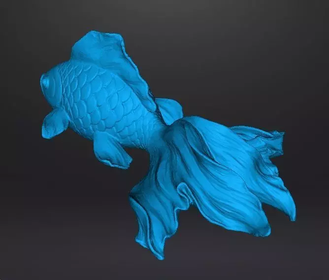 REALISTIC GOLDFISH SCULPTURE FIGURE MODEL PET STATUE 3D print model_12