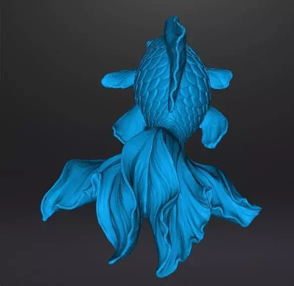 REALISTIC GOLDFISH SCULPTURE FIGURE MODEL PET STATUE 3D print model_11