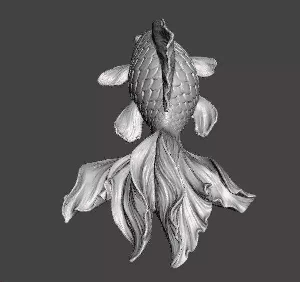 REALISTIC GOLDFISH SCULPTURE FIGURE MODEL PET STATUE 3D print model_6