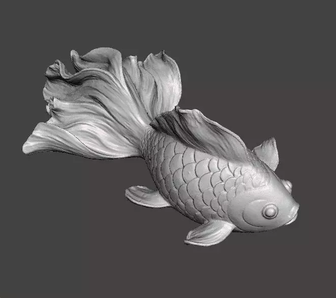 REALISTIC GOLDFISH SCULPTURE FIGURE MODEL PET STATUE 3D print model_2