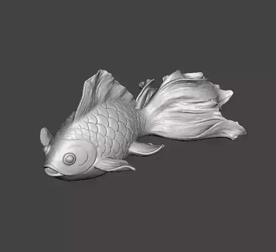 REALISTIC GOLDFISH SCULPTURE FIGURE MODEL PET STATUE
