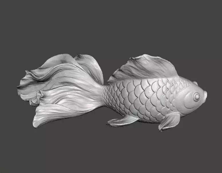 REALISTIC GOLDFISH SCULPTURE FIGURE MODEL PET STATUE 3D print model_3