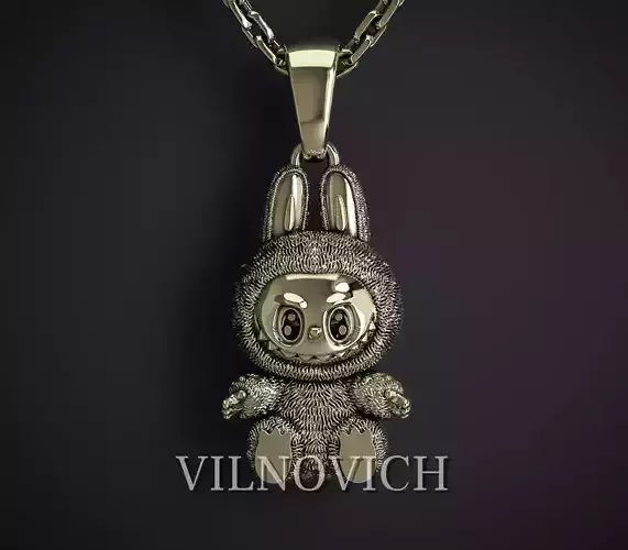 LABUBU PENDANT HOLLOW AND MONOLITHIC