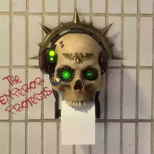 Sci-fi Skull toilet paper holder