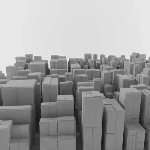 Cityscape Scenes Urban Metropolis Skyscraper Building Street Low-poly 3D model