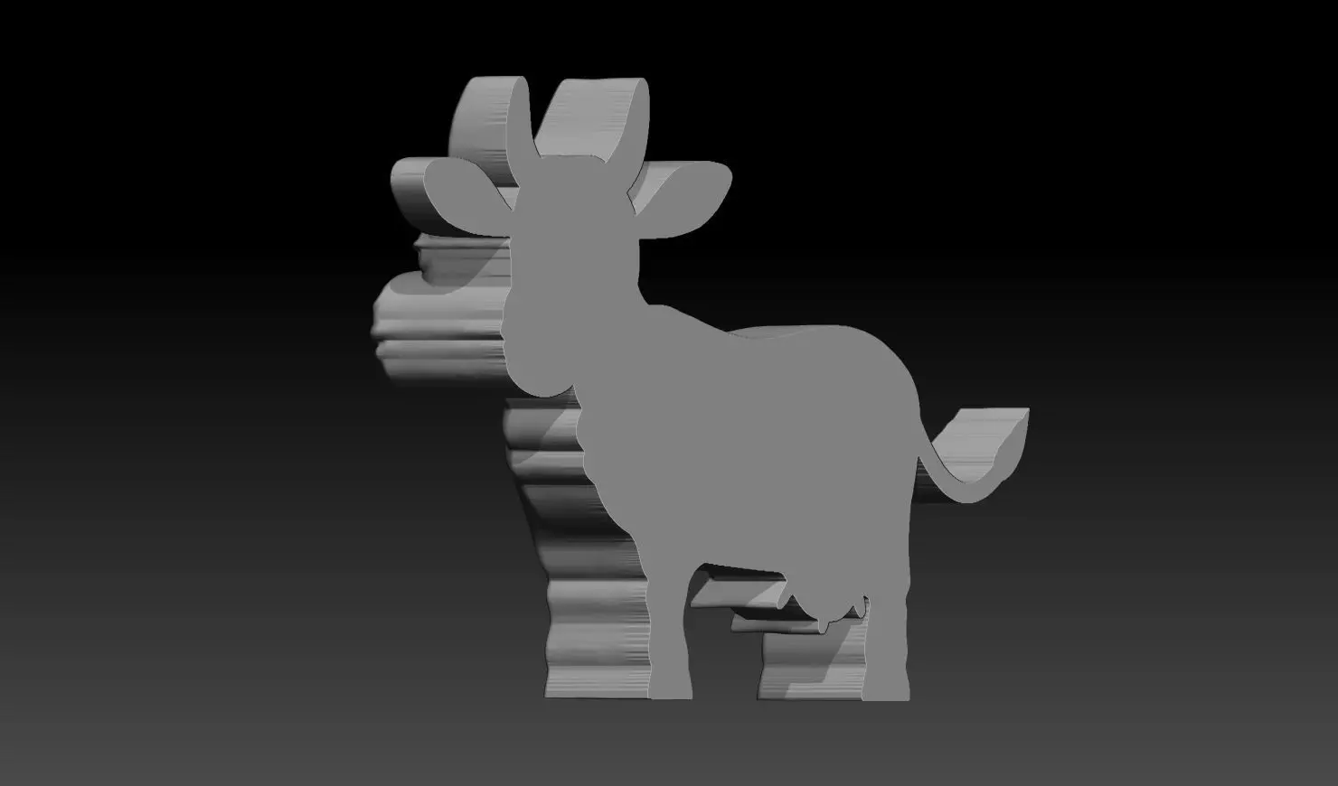 Cow Relief  3D Printable Model 3D print model_6
