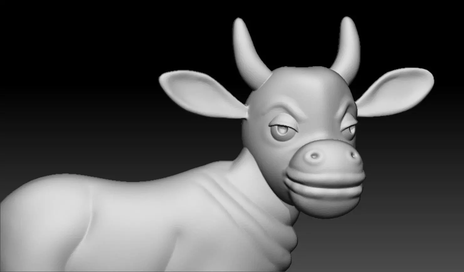 Cow Relief  3D Printable Model 3D print model_11