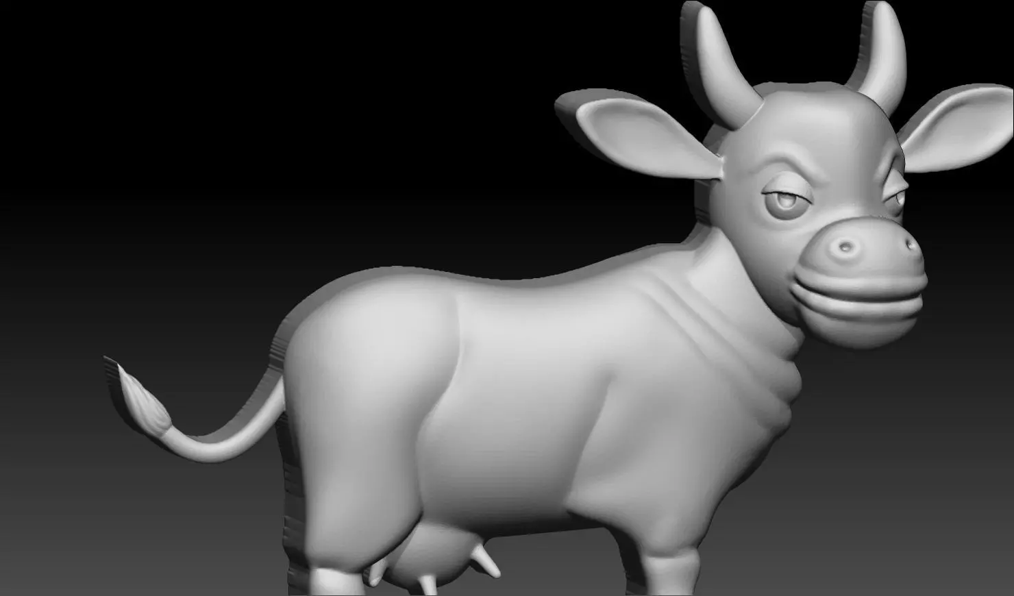 Cow Relief  3D Printable Model 3D print model_2