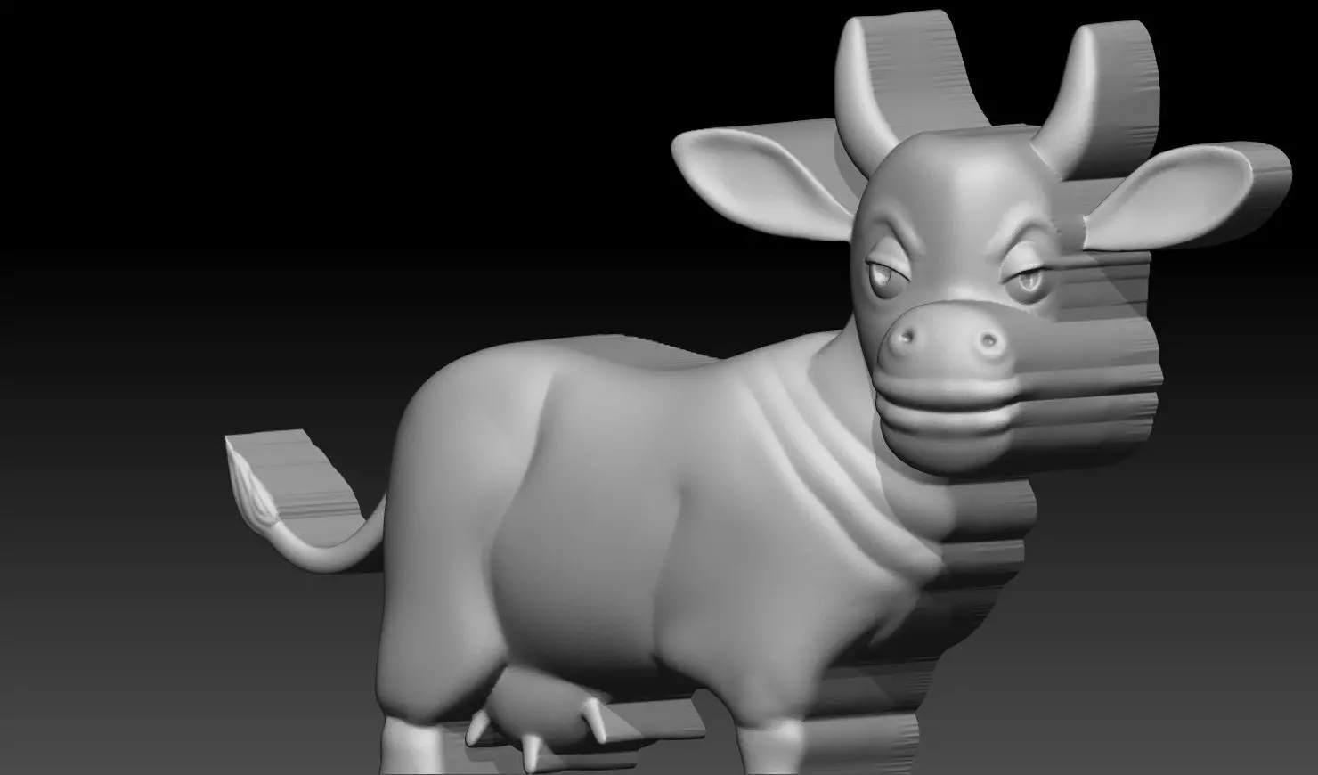 Cow Relief  3D Printable Model 3D print model_3