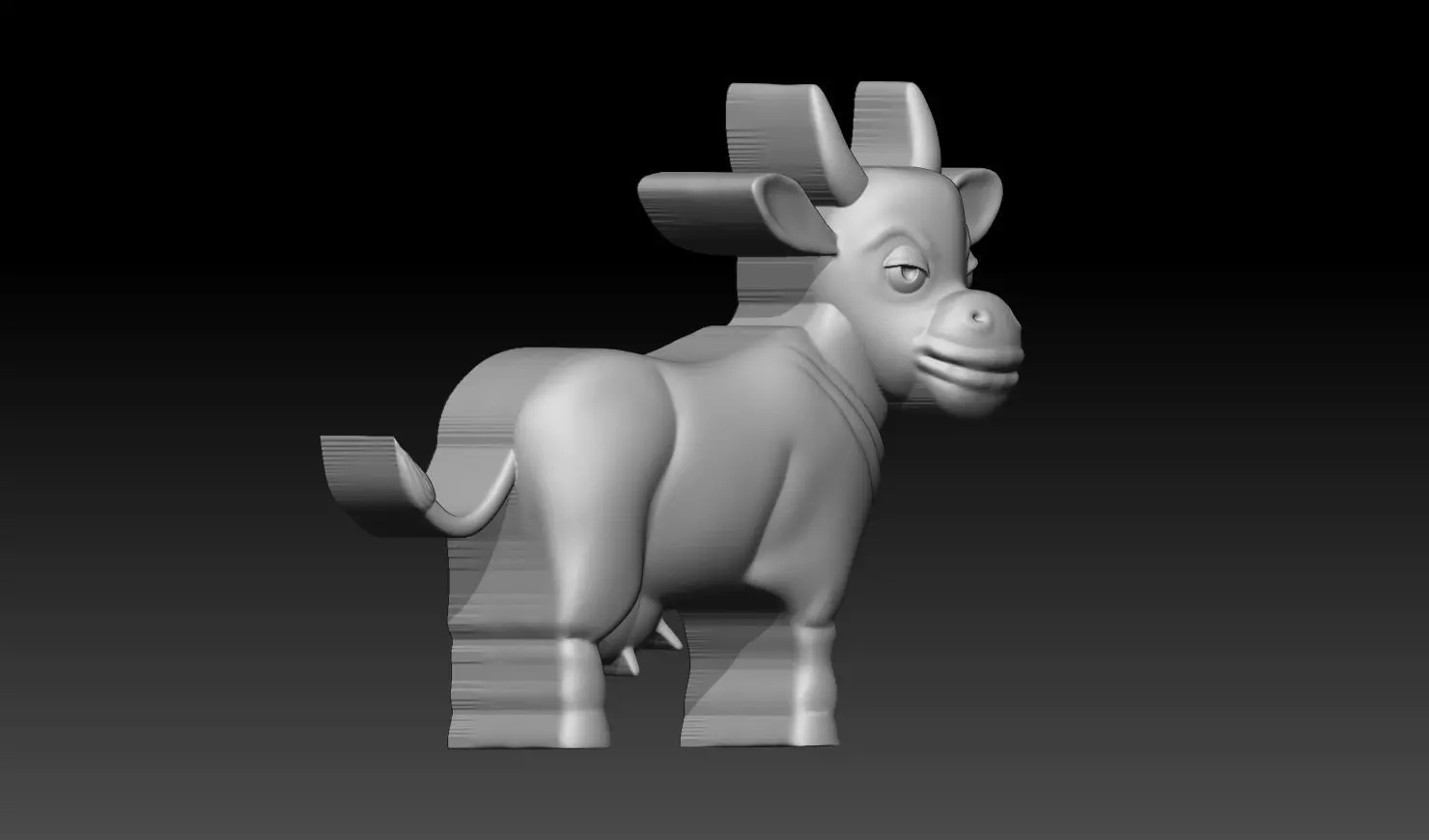 Cow Relief  3D Printable Model 3D print model_10