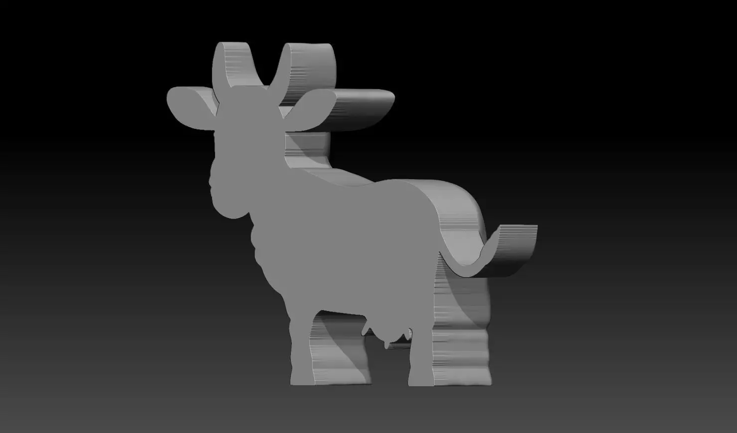 Cow Relief  3D Printable Model 3D print model_8
