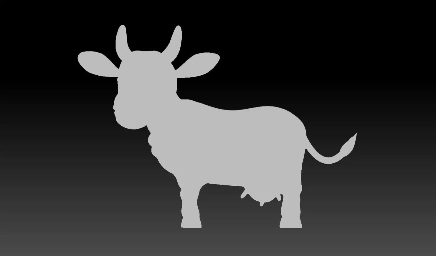 Cow Relief  3D Printable Model 3D print model_7