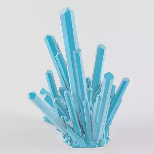 Crystal Emerald Model Gem Quartz 3D 