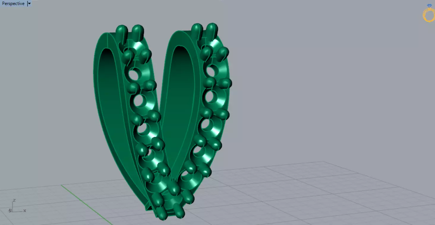 Bow Chain Link  Linear Sparkle and Secure Connection gl0023 3D print model_6