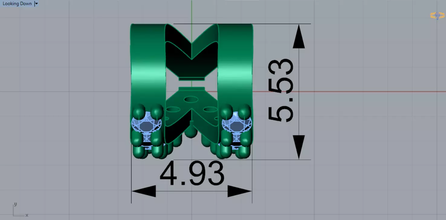 Bow Chain Link  Linear Sparkle and Secure Connection gl0023 3D print model_12