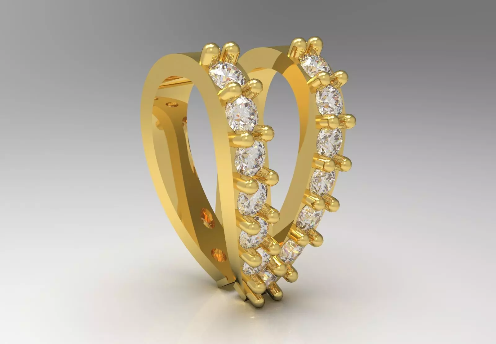 Bow Chain Link  Linear Sparkle and Secure Connection gl0023 3D print model_1