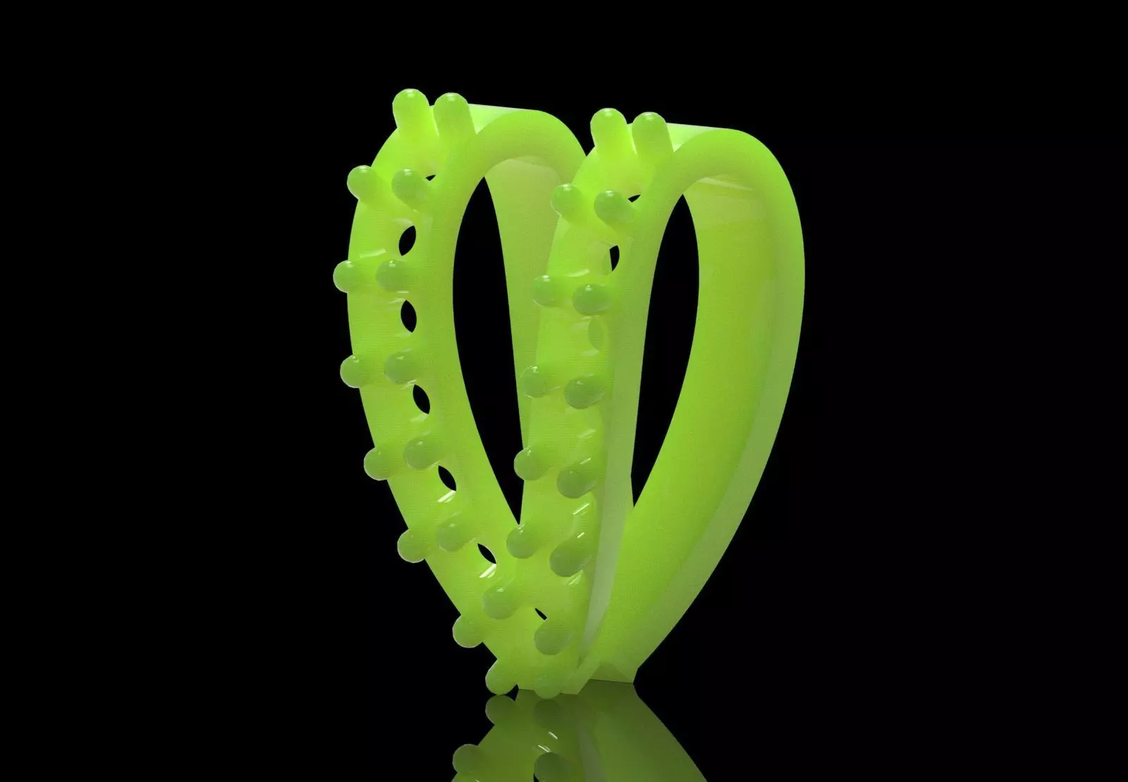 Bow Chain Link  Linear Sparkle and Secure Connection gl0023 3D print model_28