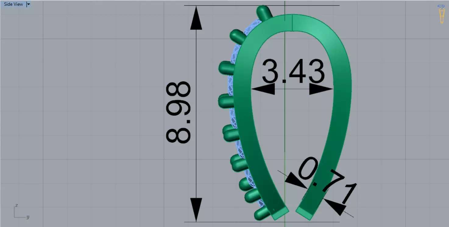 Bow Chain Link  Linear Sparkle and Secure Connection gl0023 3D print model_14