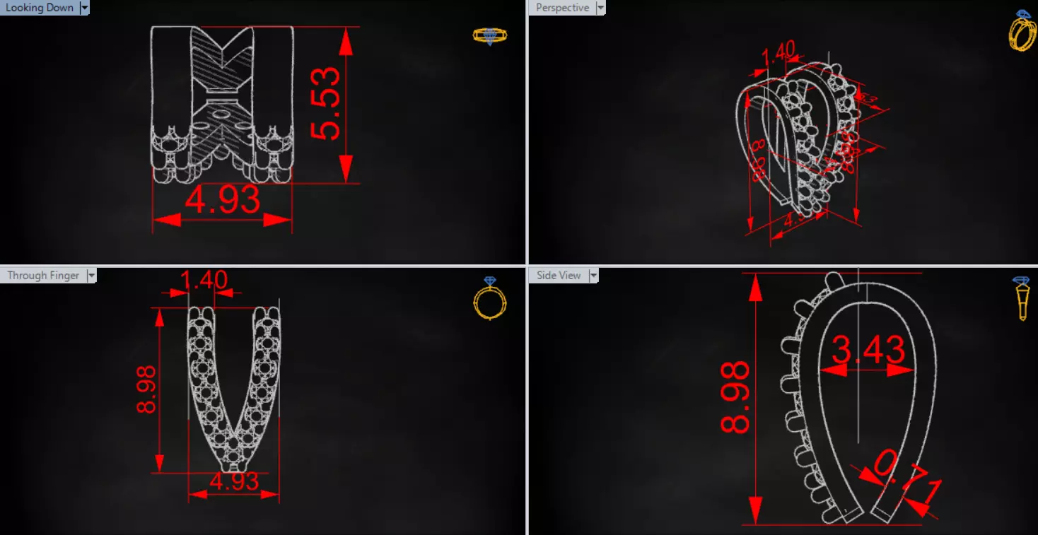 Bow Chain Link  Linear Sparkle and Secure Connection gl0023 3D print model_21