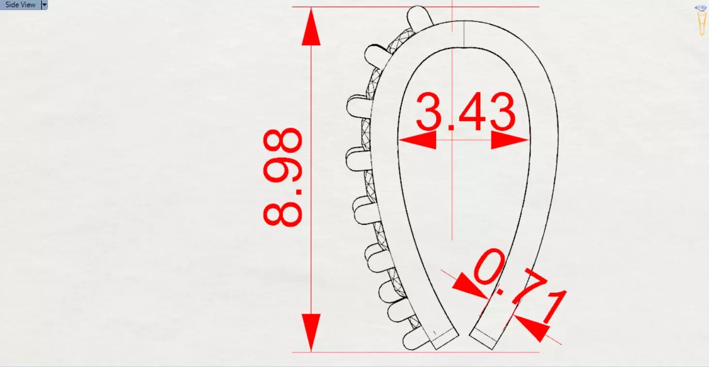 Bow Chain Link  Linear Sparkle and Secure Connection gl0023 3D print model_26