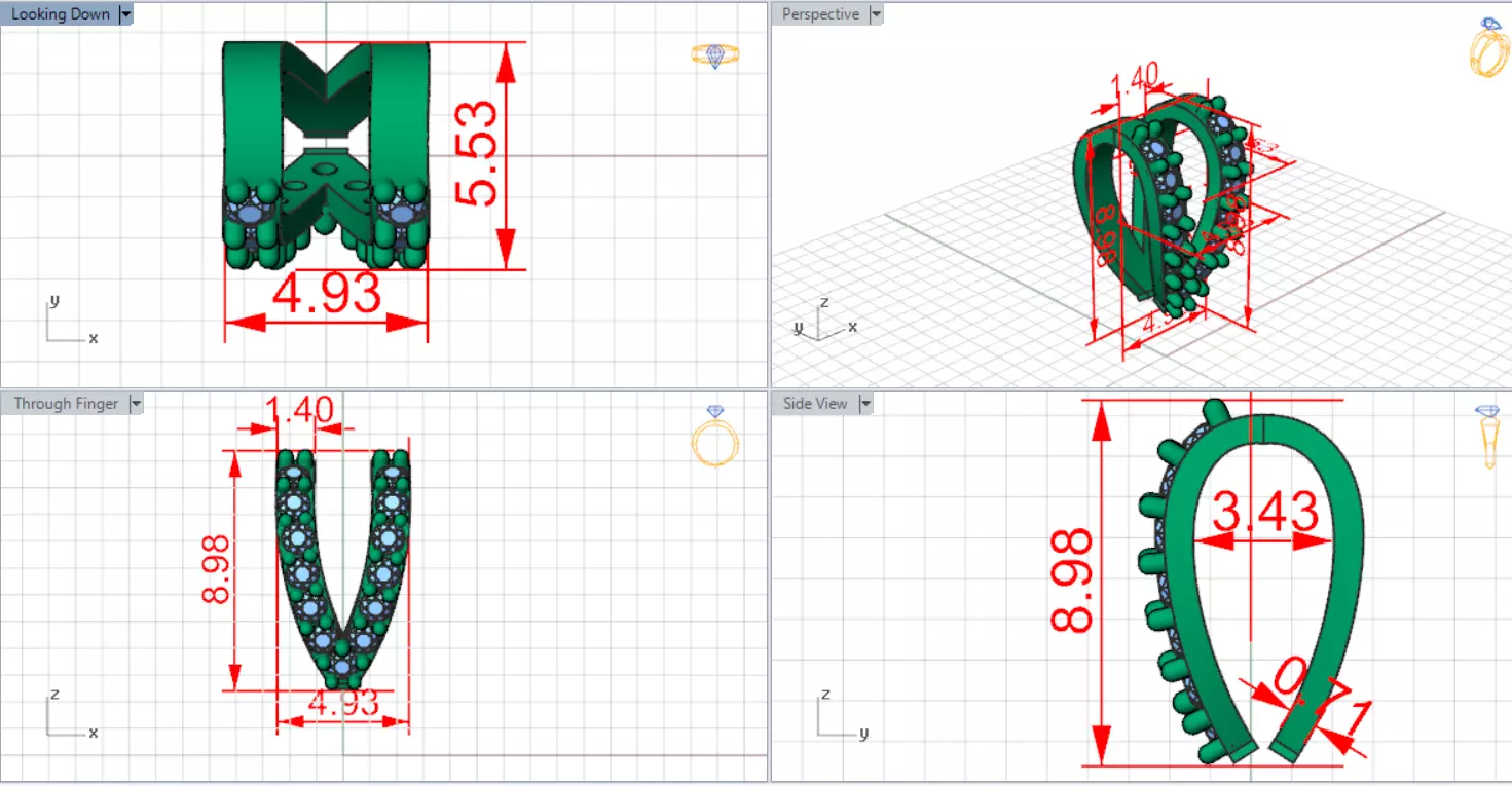 Bow Chain Link  Linear Sparkle and Secure Connection gl0023 3D print model_20