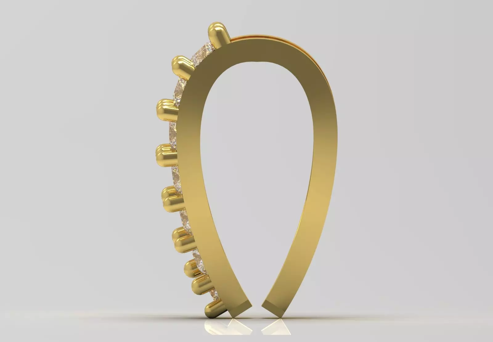 Bow Chain Link  Linear Sparkle and Secure Connection gl0023 3D print model_2