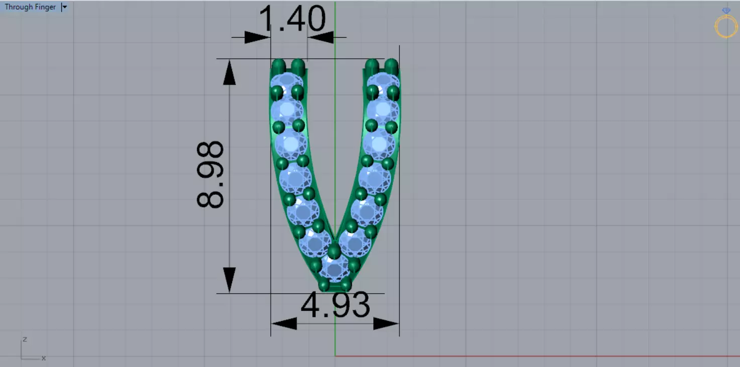 Bow Chain Link  Linear Sparkle and Secure Connection gl0023 3D print model_13
