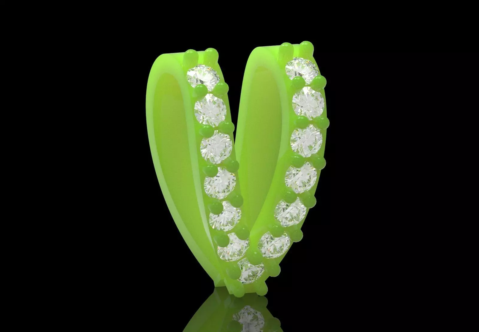 Bow Chain Link  Linear Sparkle and Secure Connection gl0023 3D print model_27