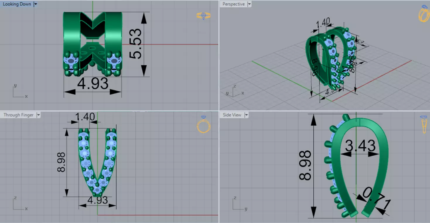 Bow Chain Link  Linear Sparkle and Secure Connection gl0023 3D print model_8