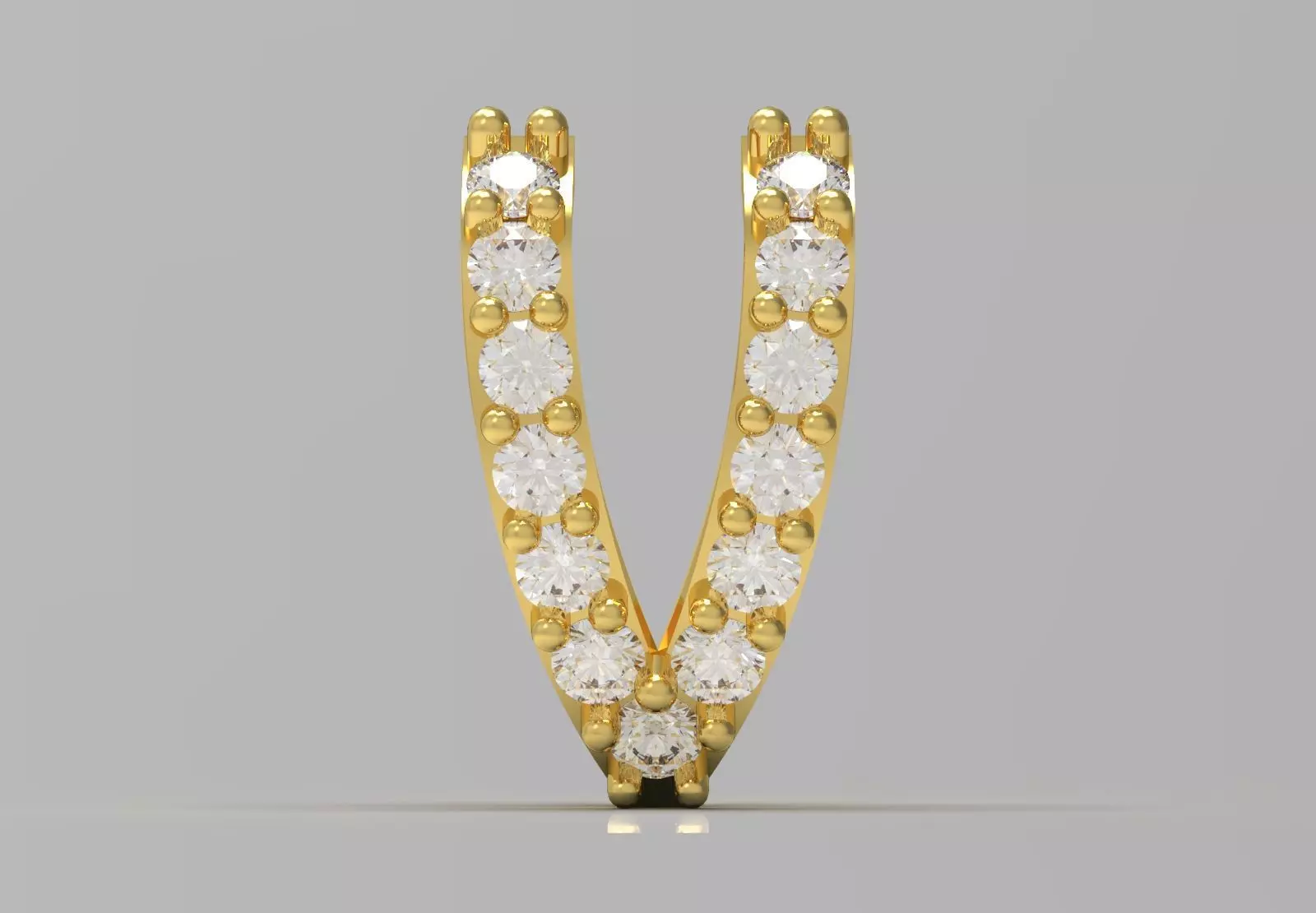 Bow Chain Link  Linear Sparkle and Secure Connection gl0023 3D print model_3