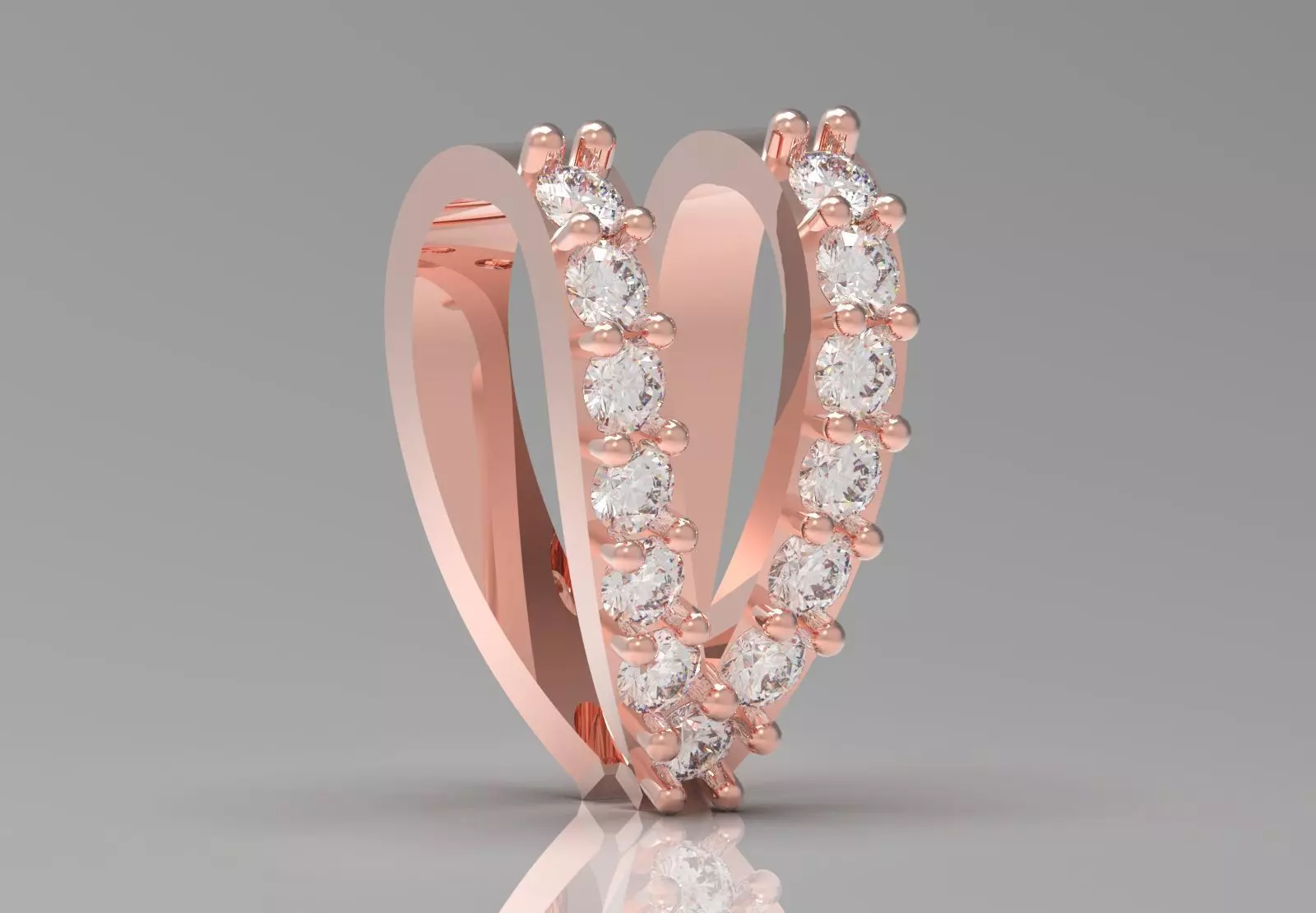 Bow Chain Link  Linear Sparkle and Secure Connection gl0023 3D print model_15