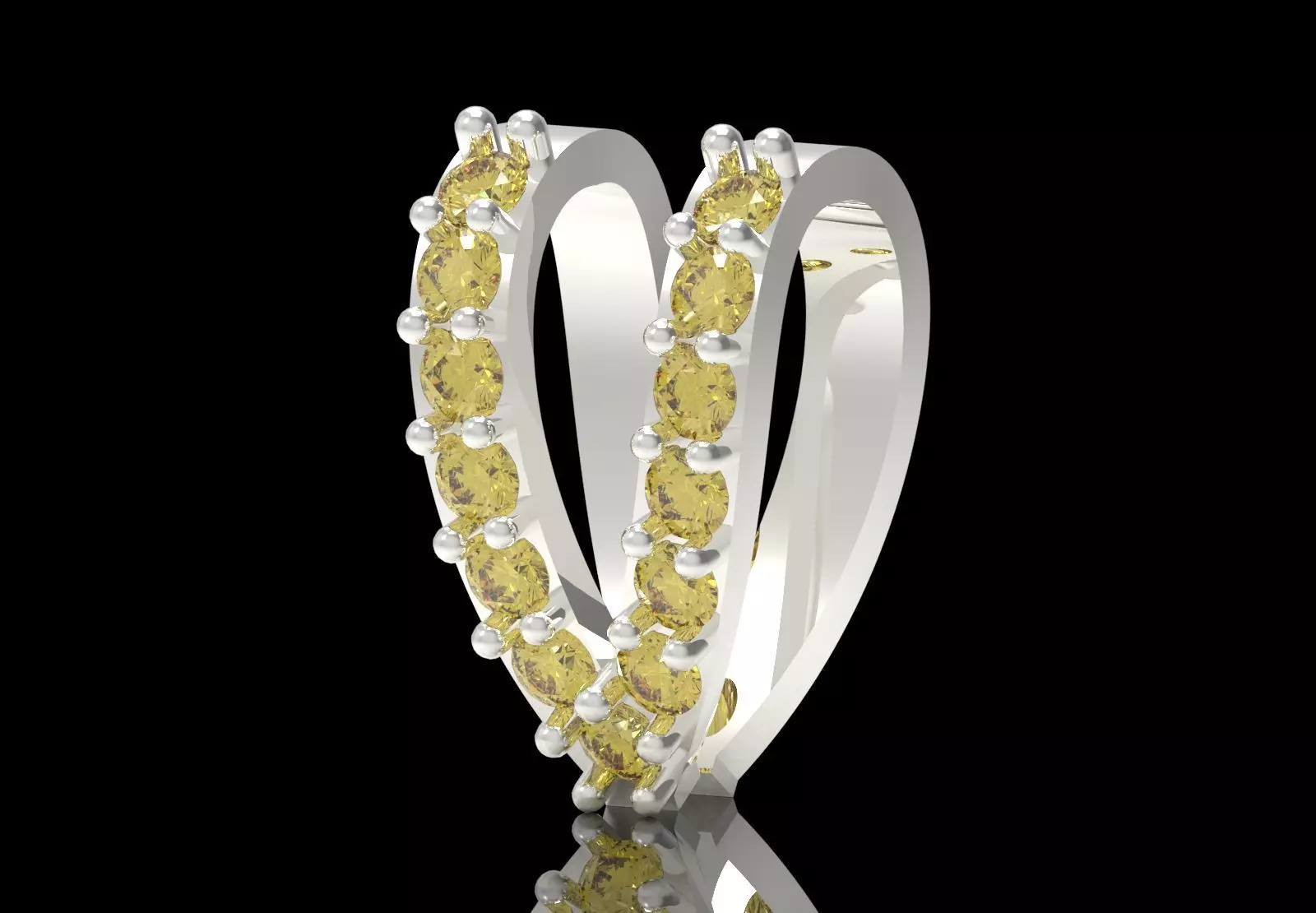 Bow Chain Link  Linear Sparkle and Secure Connection gl0023 3D print model_16