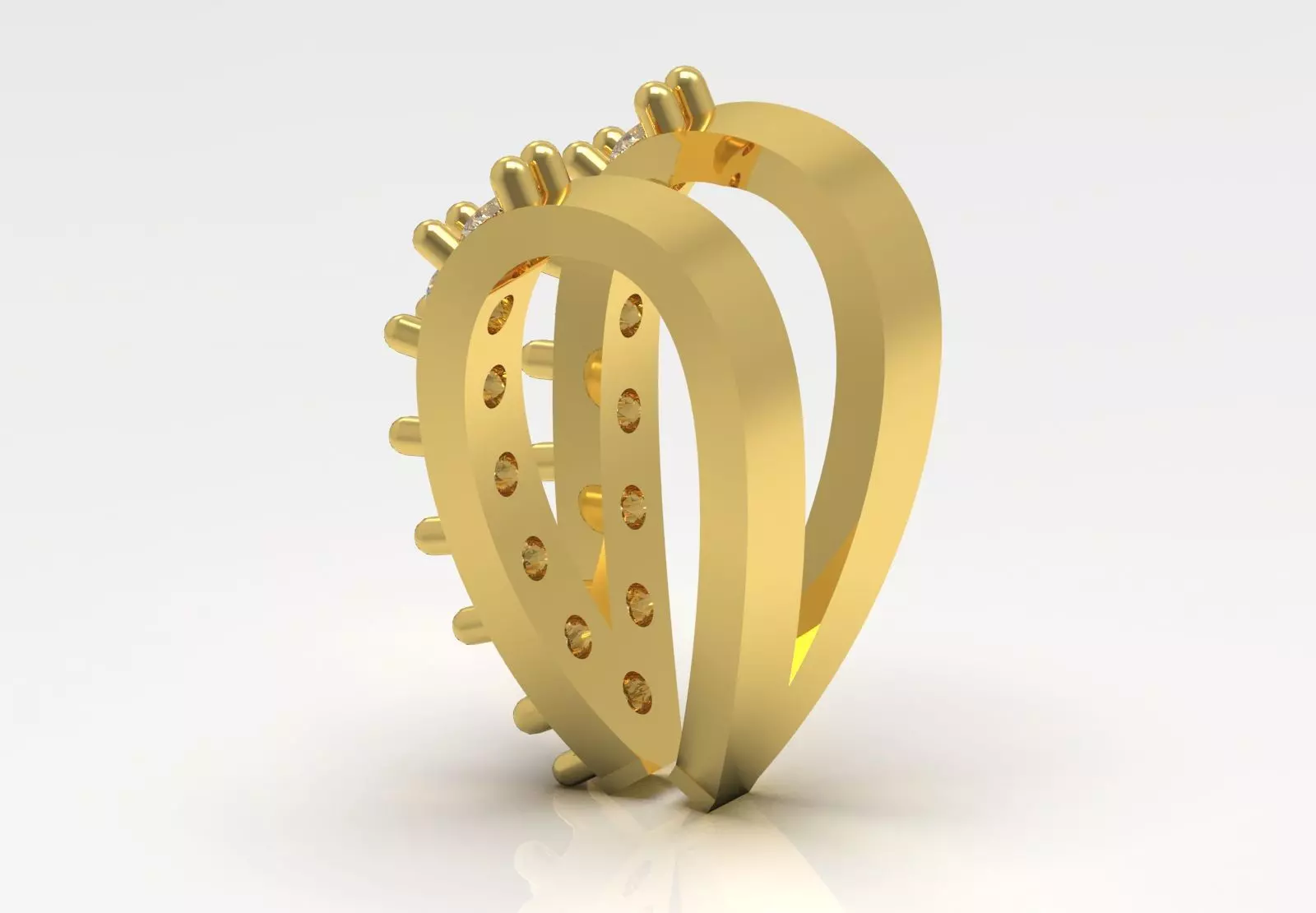 Bow Chain Link  Linear Sparkle and Secure Connection gl0023 3D print model_4