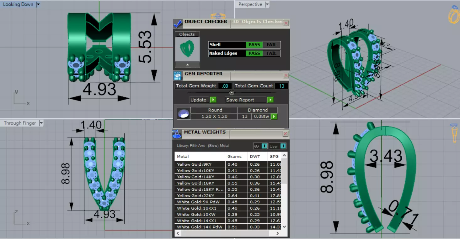 Bow Chain Link  Linear Sparkle and Secure Connection gl0023 3D print model_0
