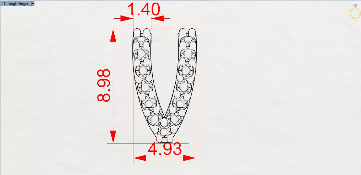 Bow Chain Link  Linear Sparkle and Secure Connection gl0023 3D print model_25